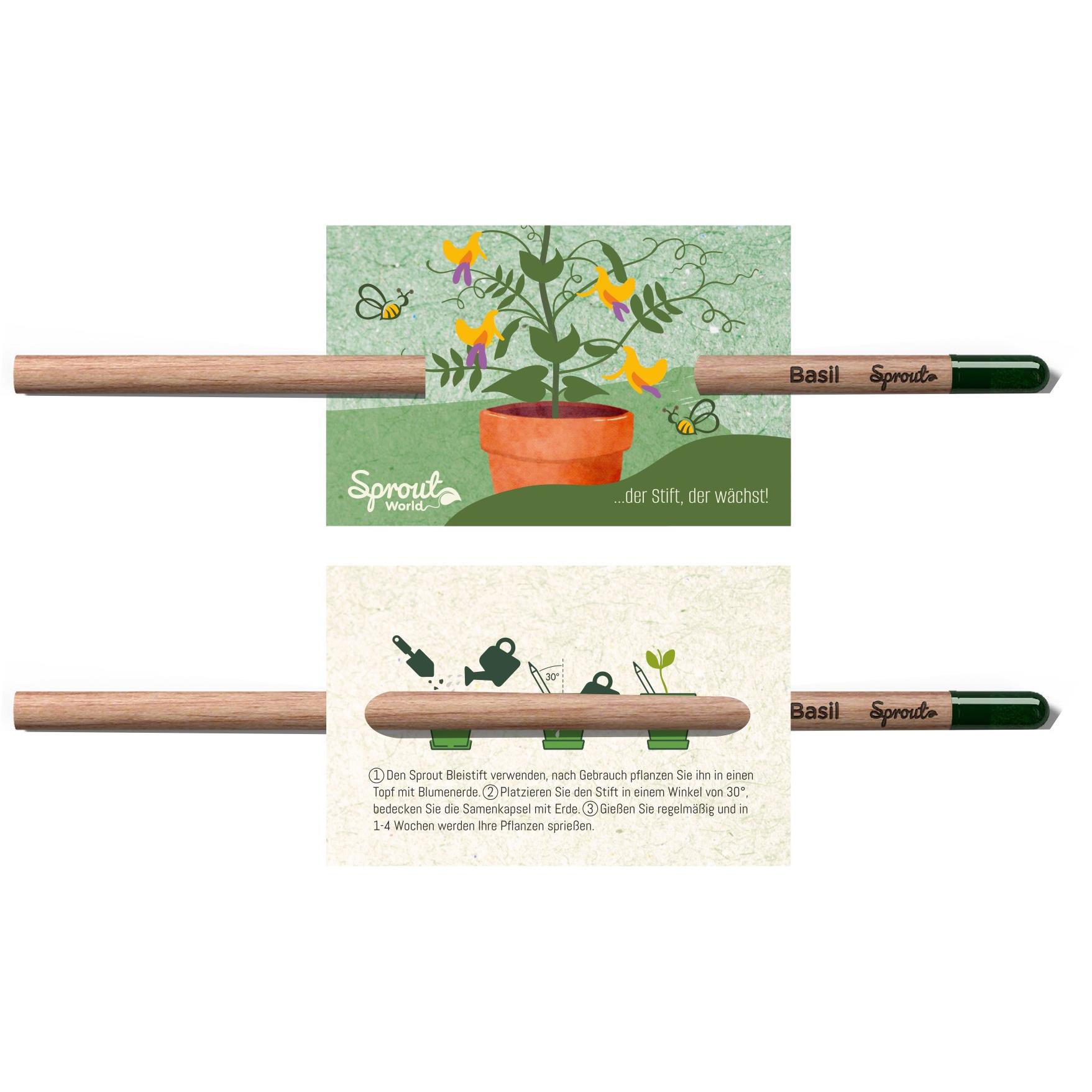 SPROUT - Farbstift mit kleinem Ansteckkärtchen