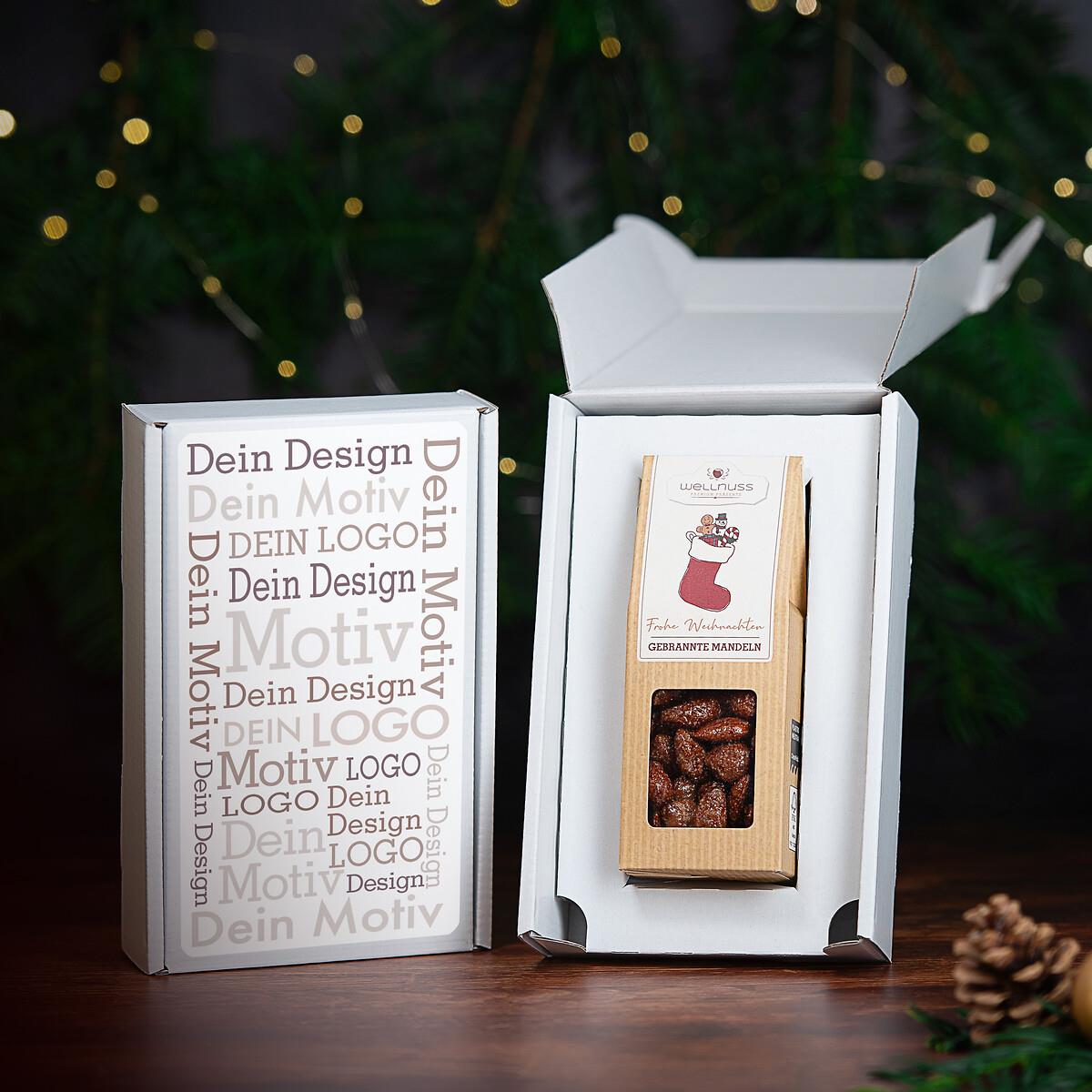 Geschenkkarton mit 1 Premium Snack - Weihnachts-Edition