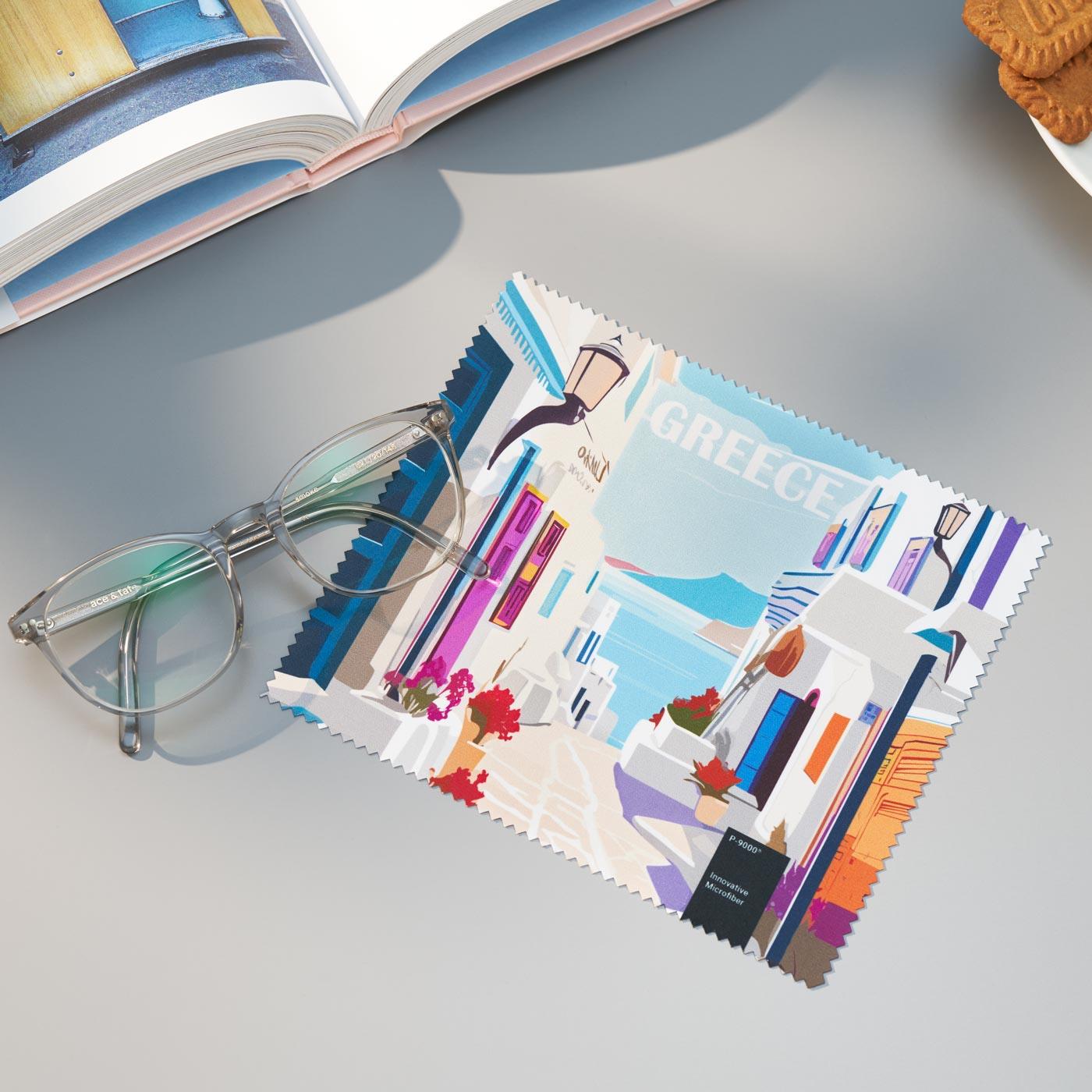POLYCLEAN Brillenputztuch 18x18 cm im Etui, All-Inclusive-Paket