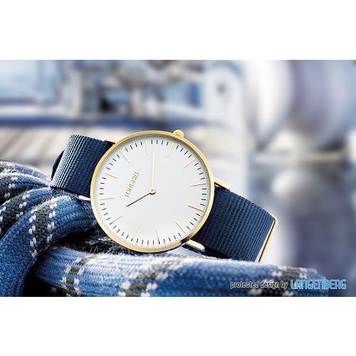 Metalluhr TEXSTYLE FLAT gold big