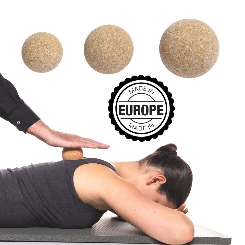 Massageball / Faszienball aus Kork, 5cm, ´Made in Europe´