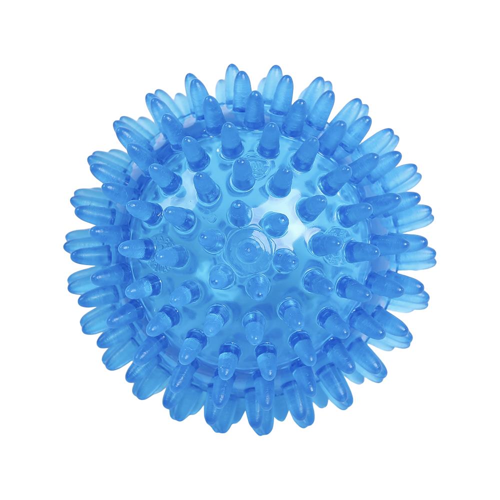 Igelball / Massageball, neutral (80mm, Blau transparent)