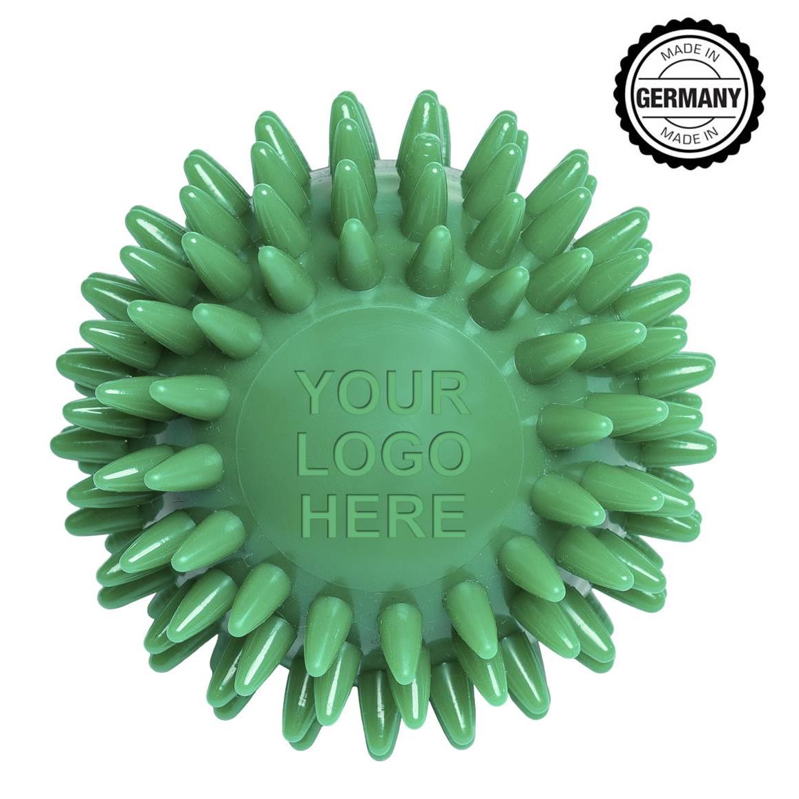 Massageball / Igelball mit runder Prägung, ´Made in Germany´