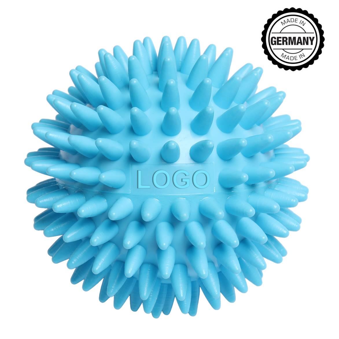 Massageball / Igelball mit rechteckiger Prägung, ´Made in Germany´