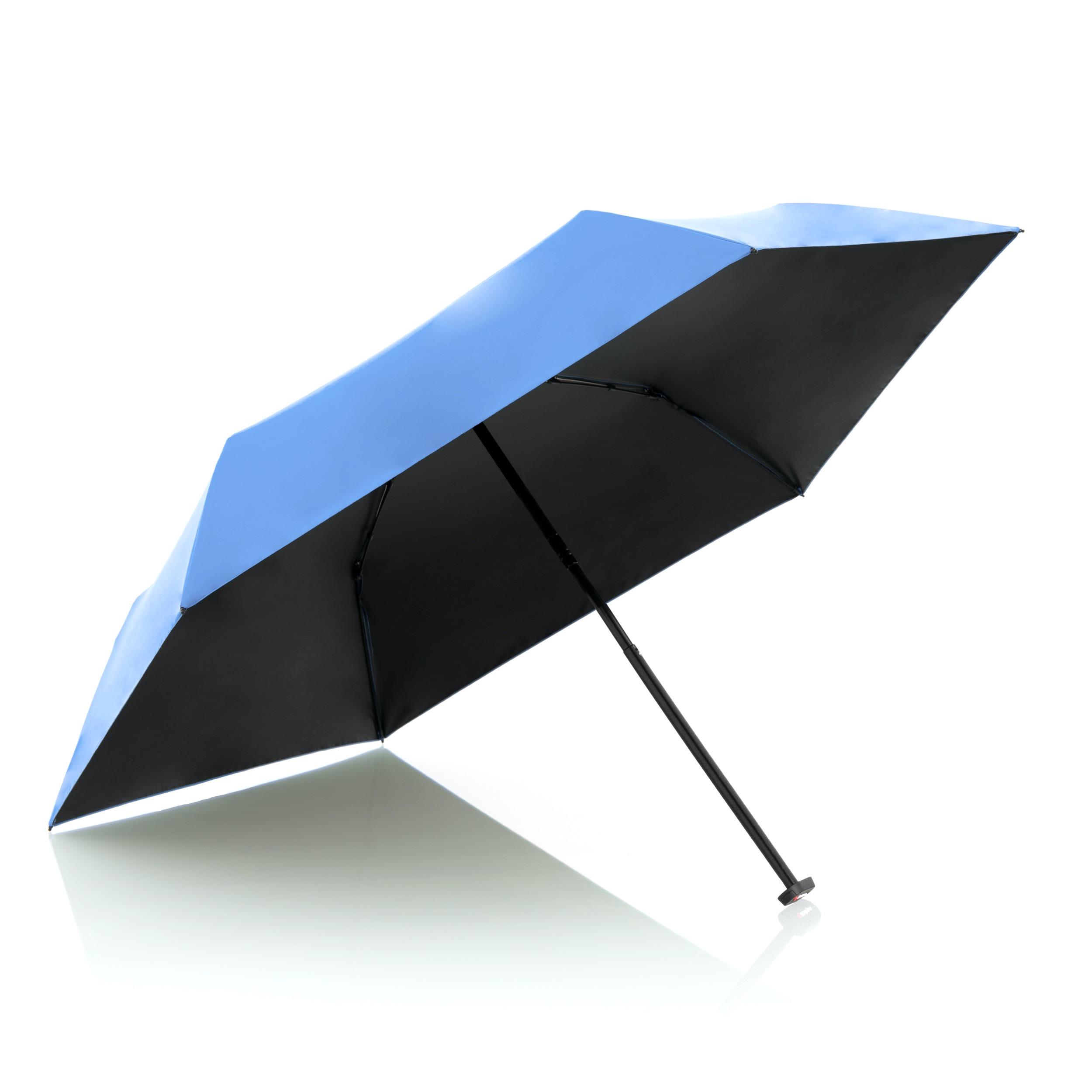 Knirps US.050 ultra light slim manual, blue with black UV coating and heat shield 5 Jahre Garantie