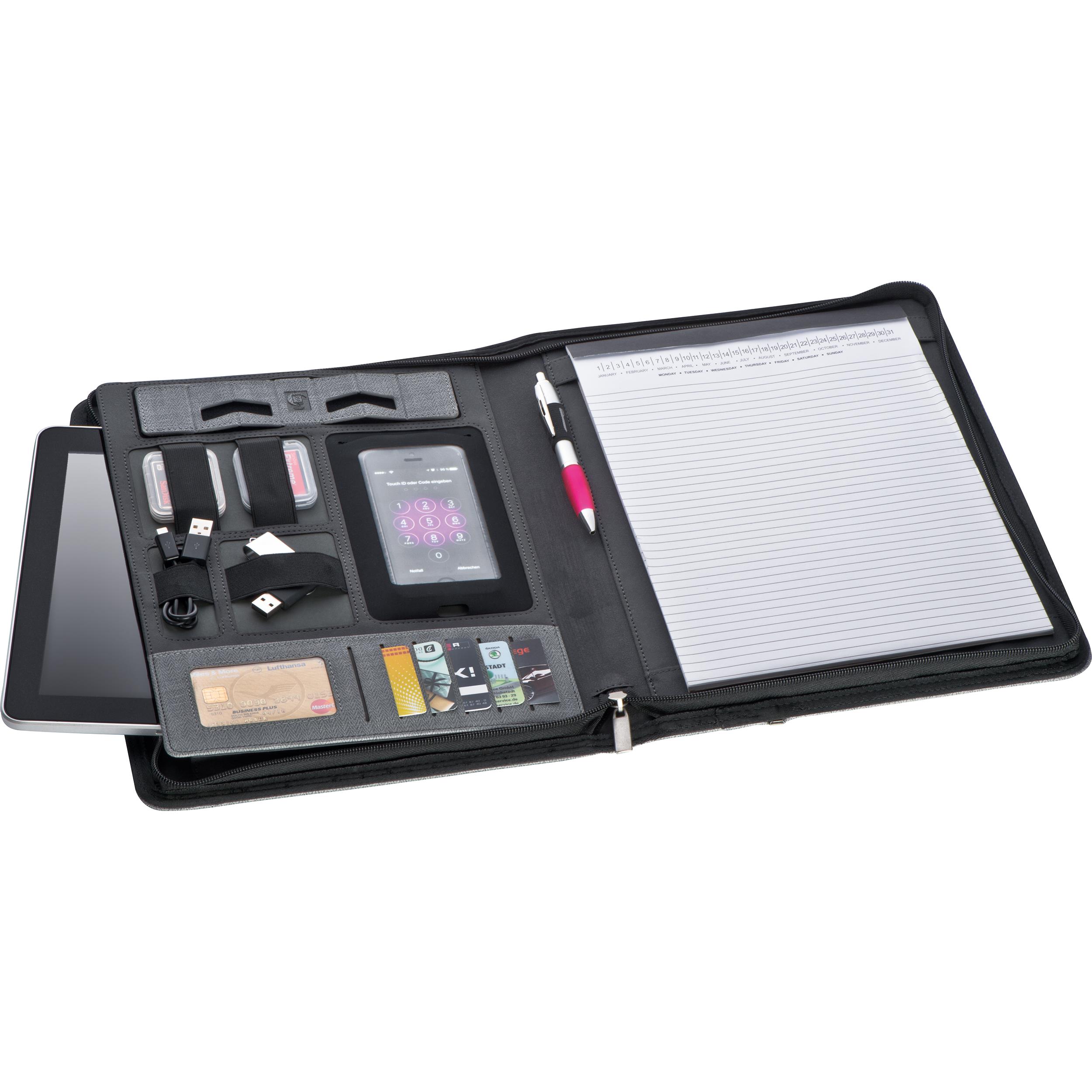 Schreibmappe mit Powerbank Elda