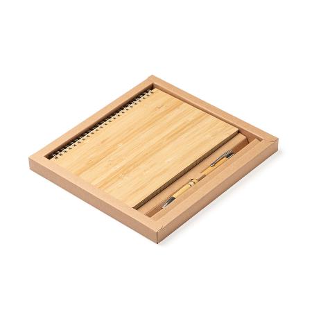 GALA Set aus Bambus-Notizbuch und Stift