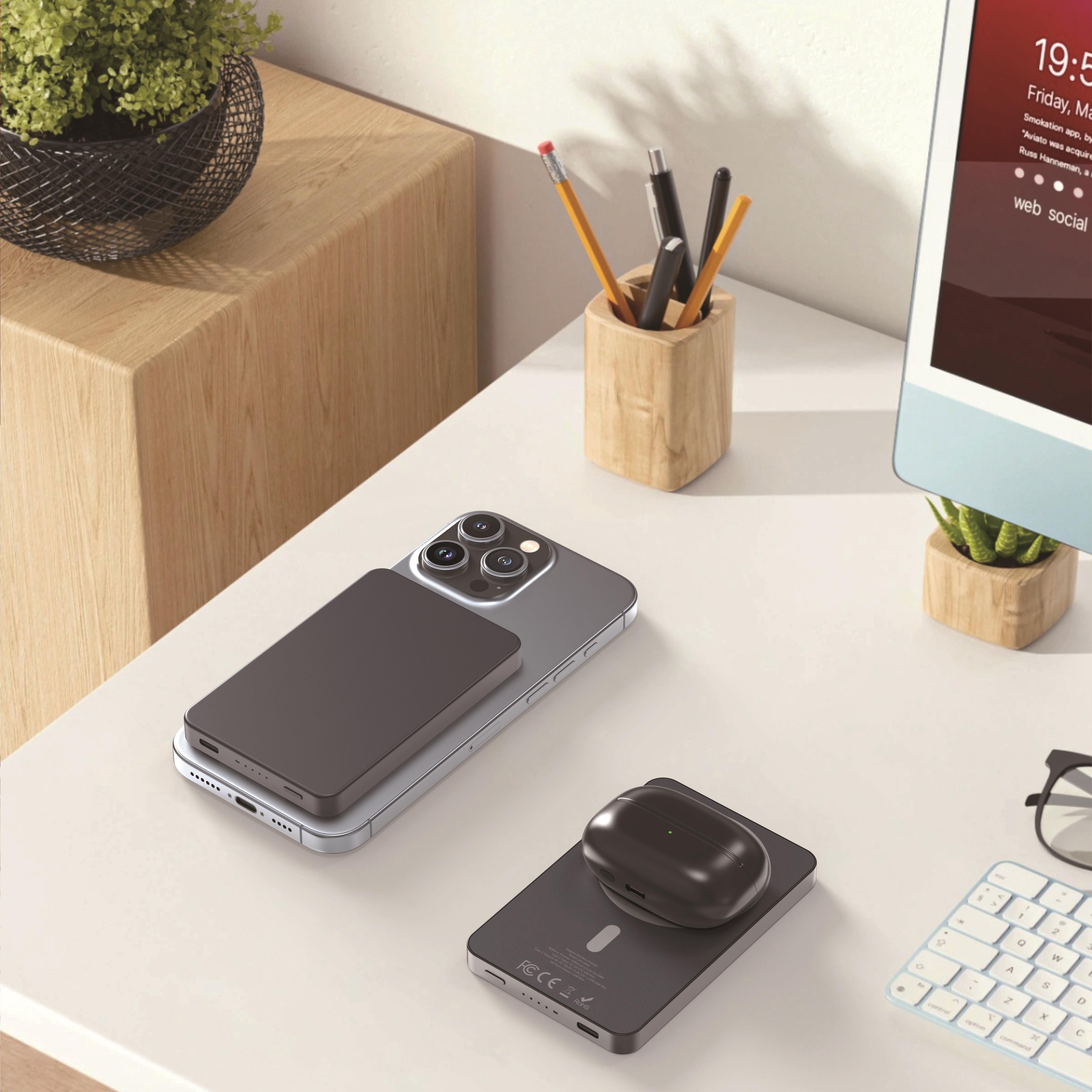 Magmetal wireless powerbank 5000mah