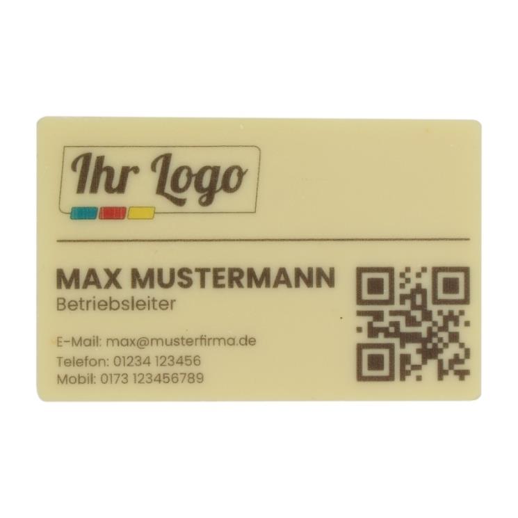 Schokoladen Visitenkarte 4c Kundenindividuelles Logo
