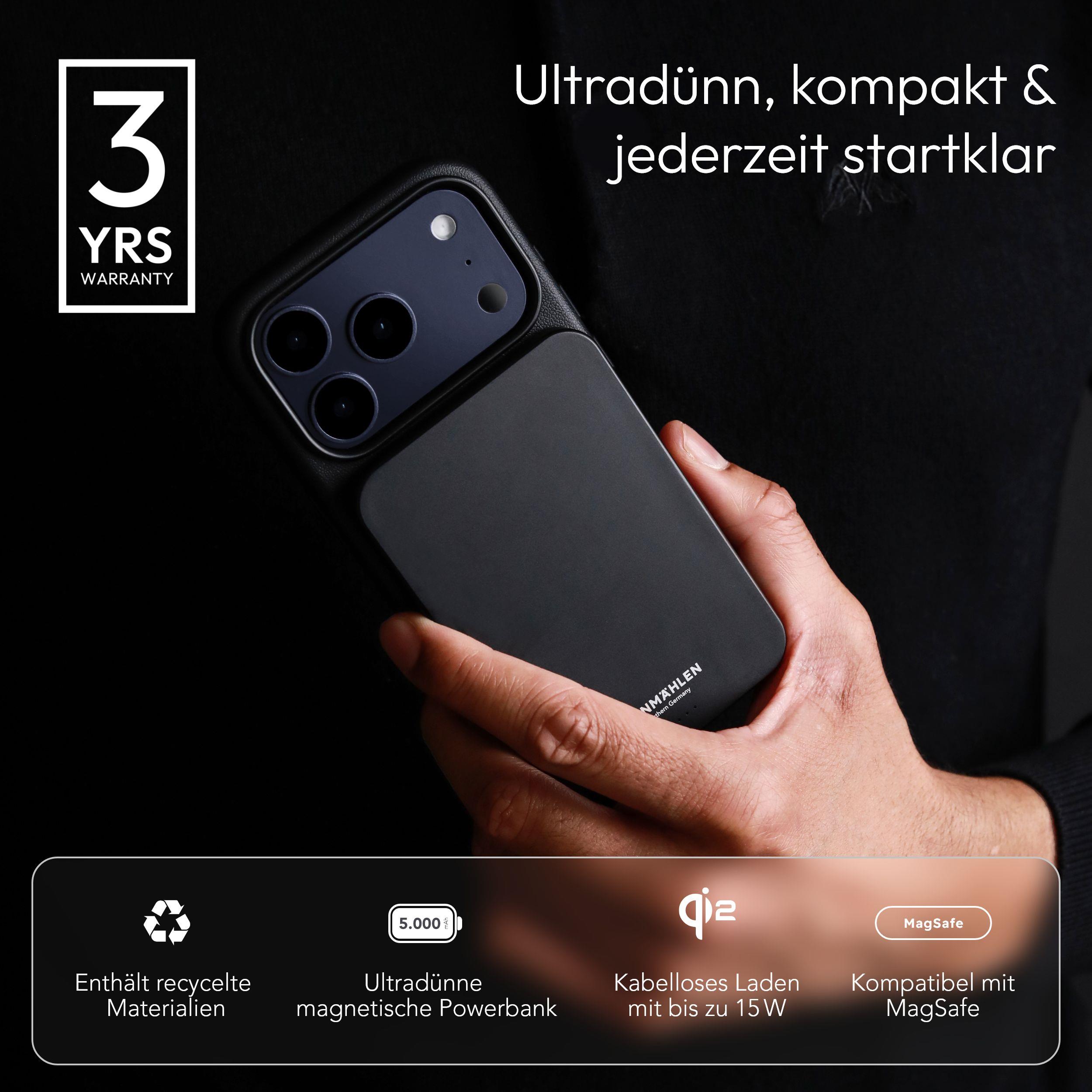 Evergreen Mag 5000 - Die magnetische Powerbank - Schwarz