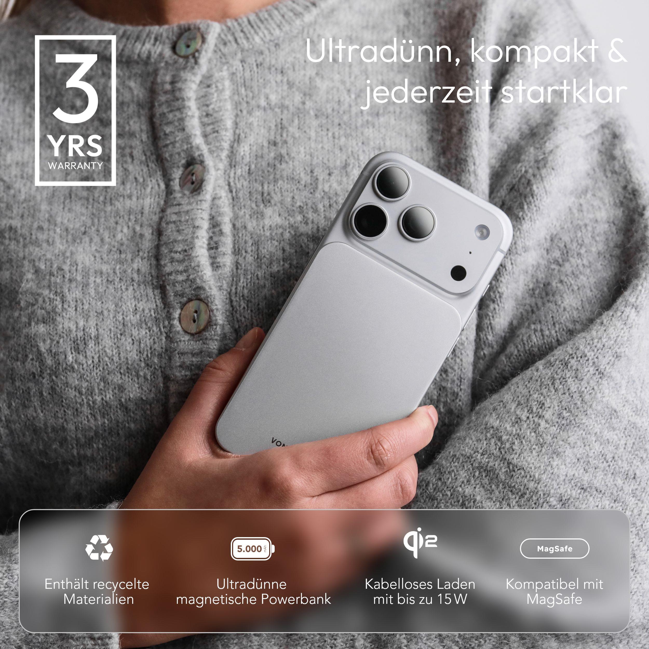 Evergreen Mag 5000 - Die magnetische Powerbank - Weiß