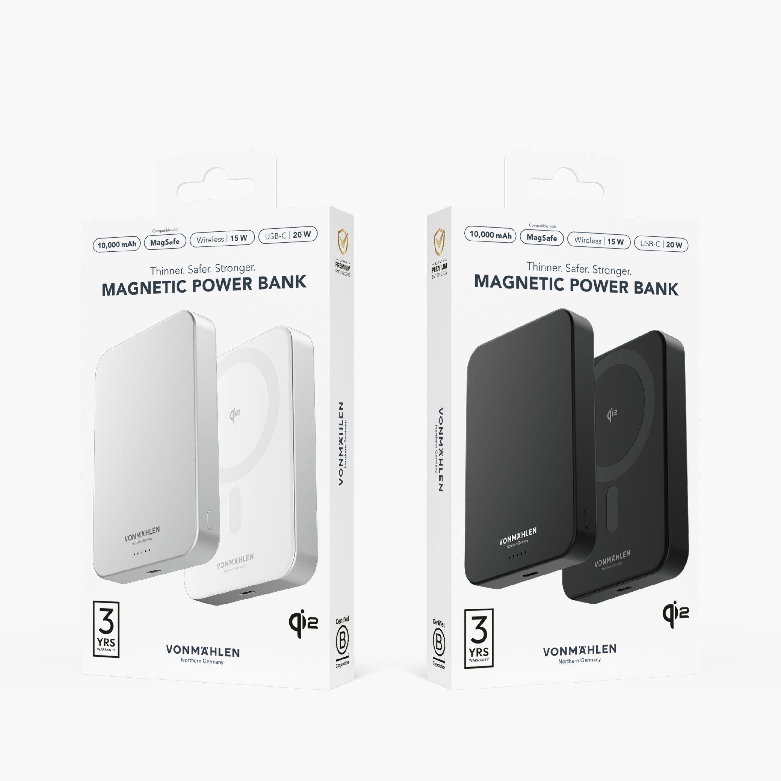 Evergreen Mag 10000 - Die magnetische Powerbank für längere Tage - Schwarz