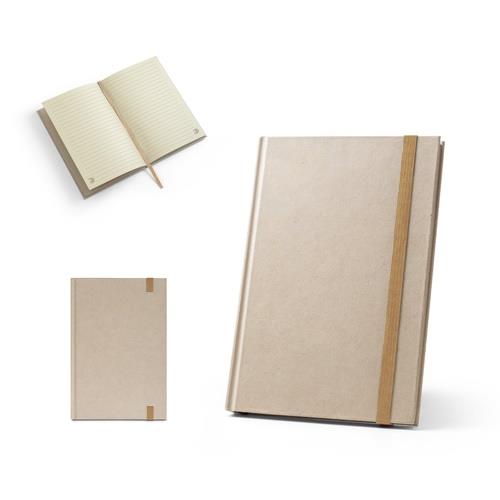 DICKINSON. A5-Notizbuch mit festem Einband, hergestellt aus Zuckerrohrpapier (80 % zuckerrohr) mit linierten Seiten