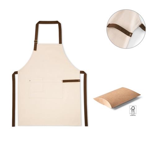 HOLM. Schürze aus 100% Canvas-Baumwolle (320 g/m²) mit Metalldetails