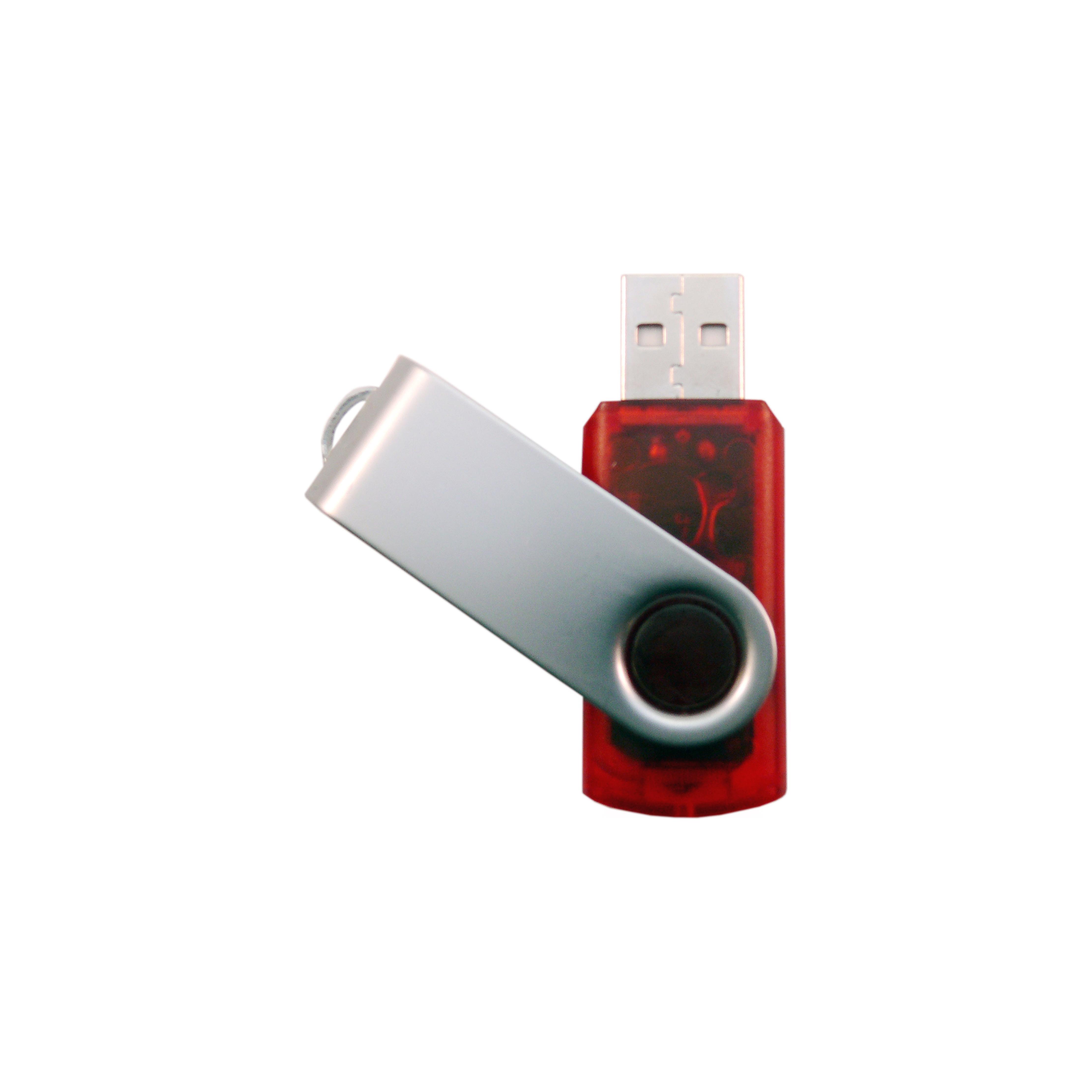 USB-Stick C05 USB 2.0 Flash Disk   8 GB Rot Transparent