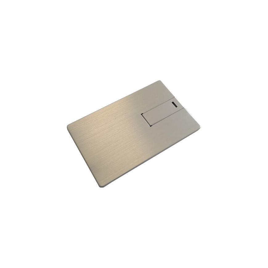 USB-Stick Credit Card 5 Alu USB 2.0 COB   4 GB Silber
