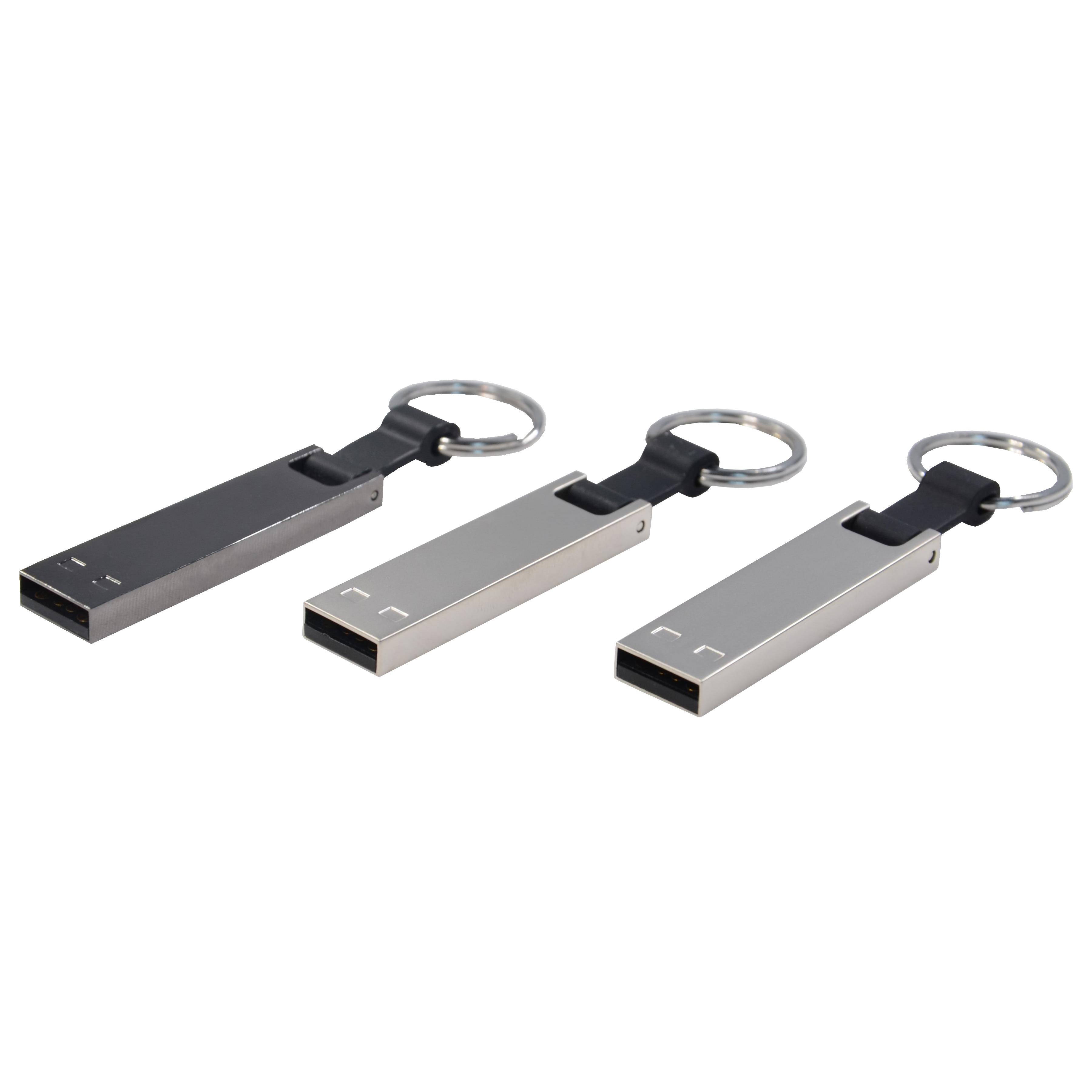 Modell Mini 070 USB 3.0 COB  64 GB Silber (matt), Silikonband Weiß