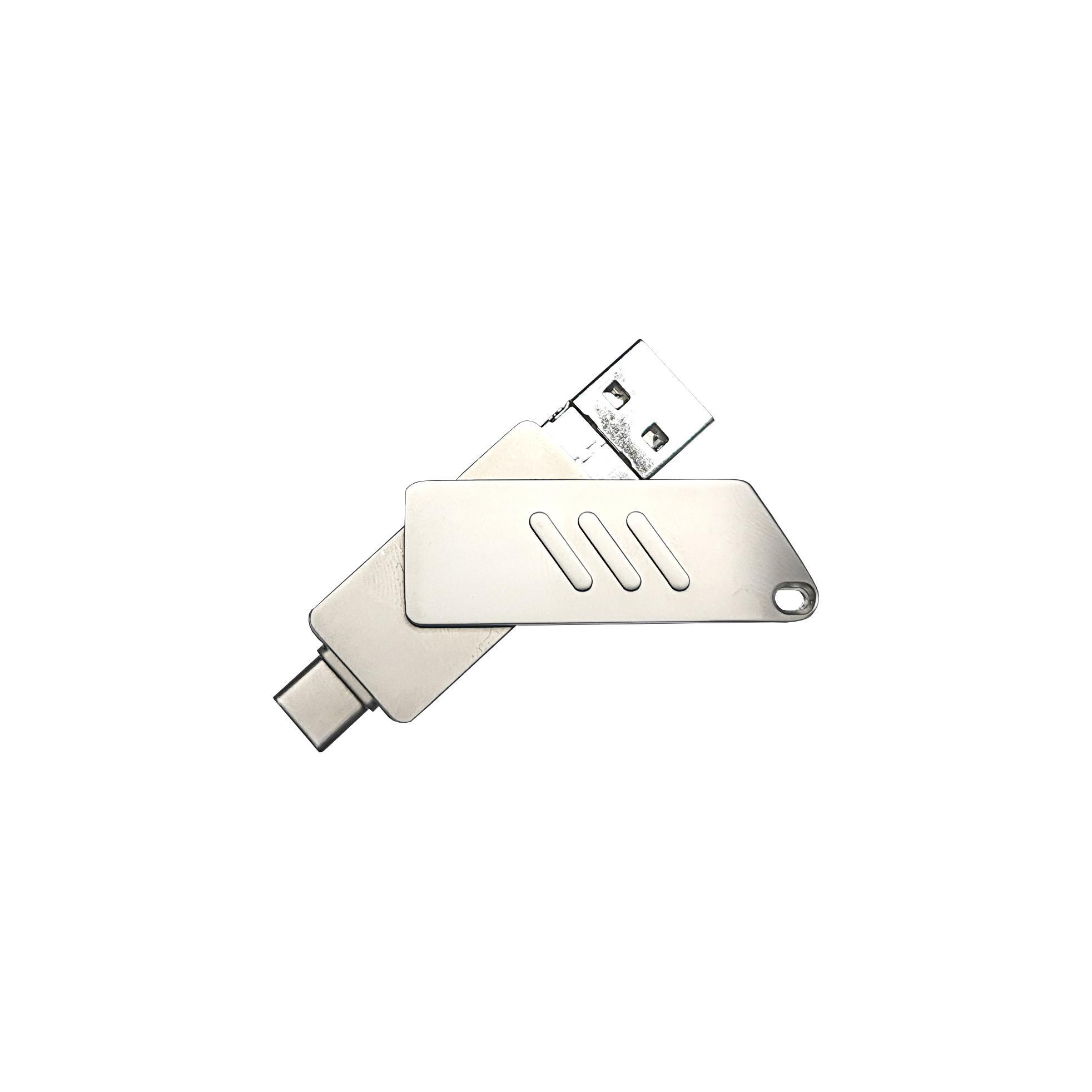 USB-Stick 4in1 OTG 09 USB 2.0 Flash Disk  64 GB Silber