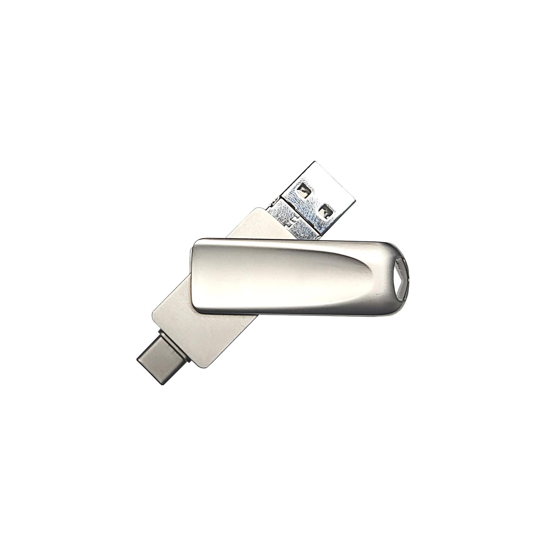 USB-Stick 4in1 OTG 10 USB 2.0 Flash Disk  32 GB Silber
