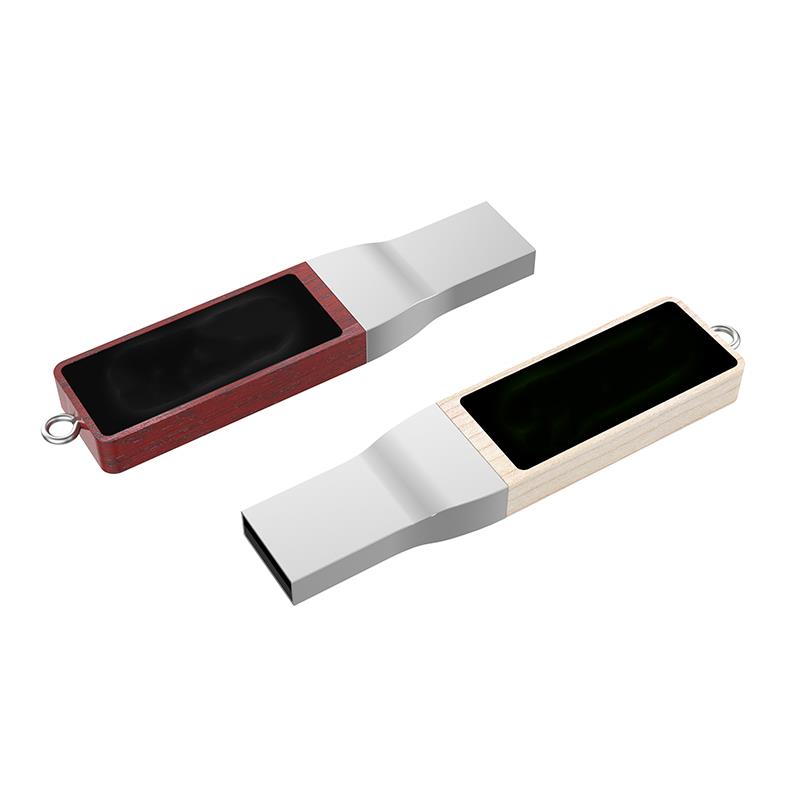 USB-Stick LED 10 USB 2.0 COB   2 GB Rotholz