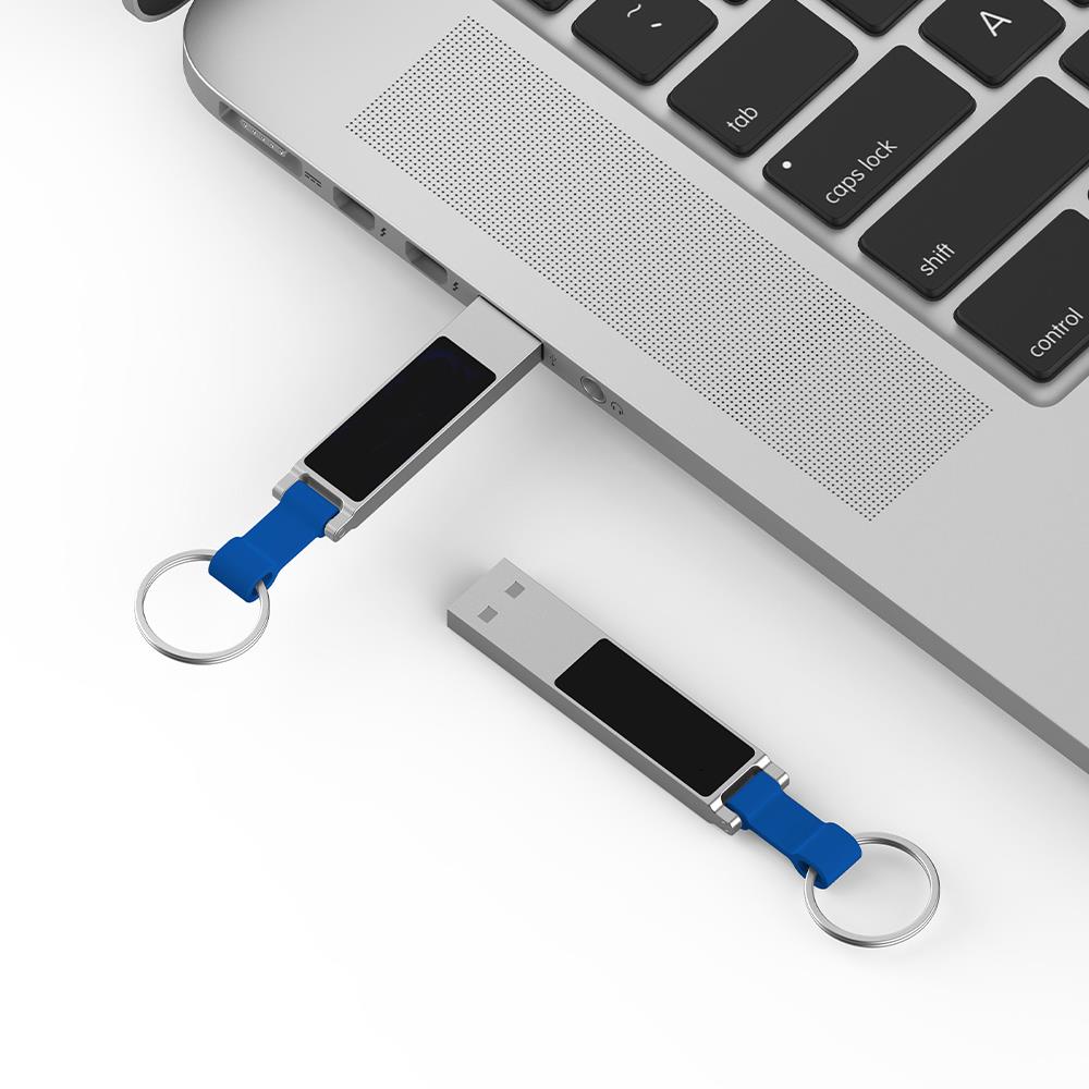 USB-Stick LED 12 USB 2.0 COB  64 GB Silber/Blau