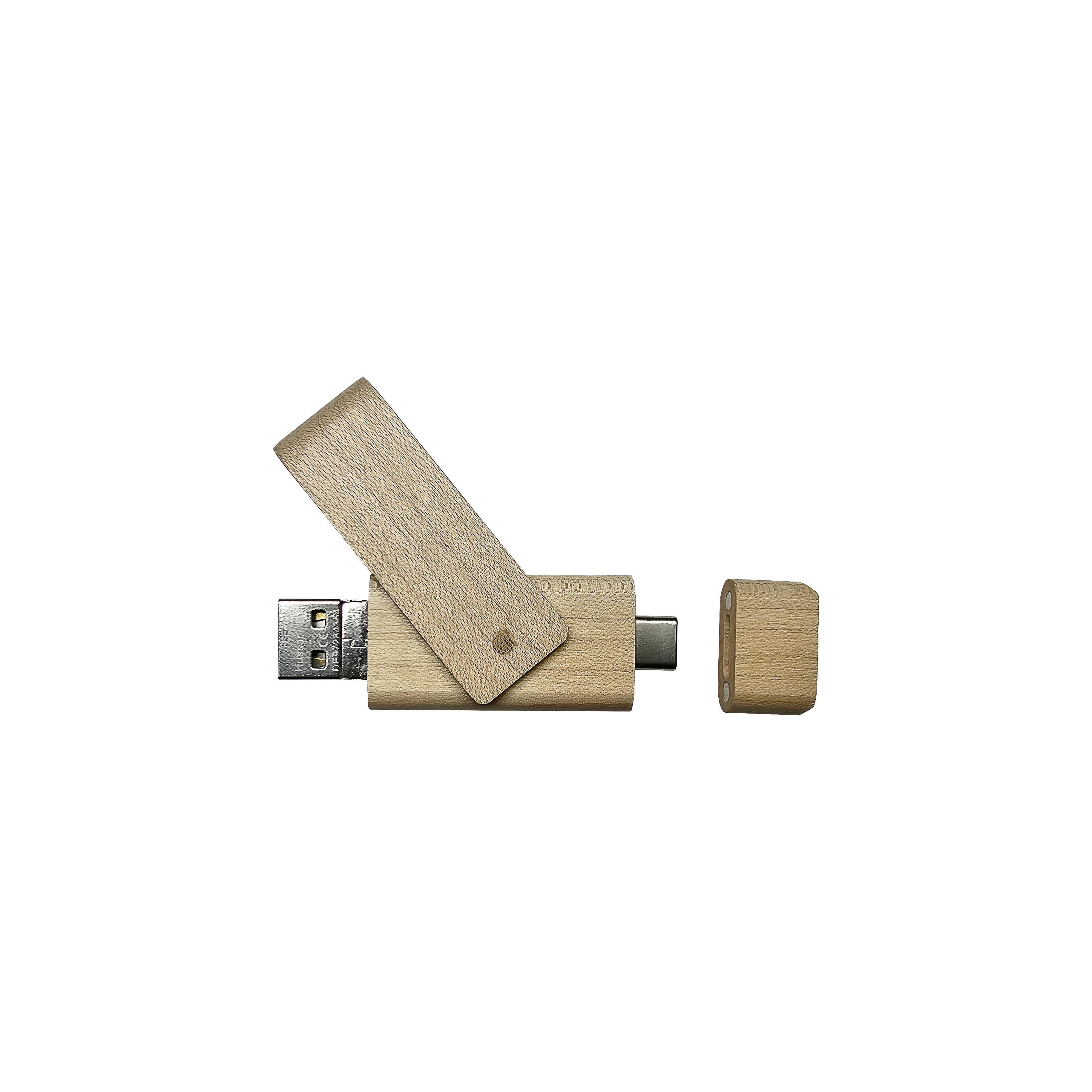 USB-Stick OTG H24 Typ C USB 2.0 Flash Disk 128 GB Ahorn