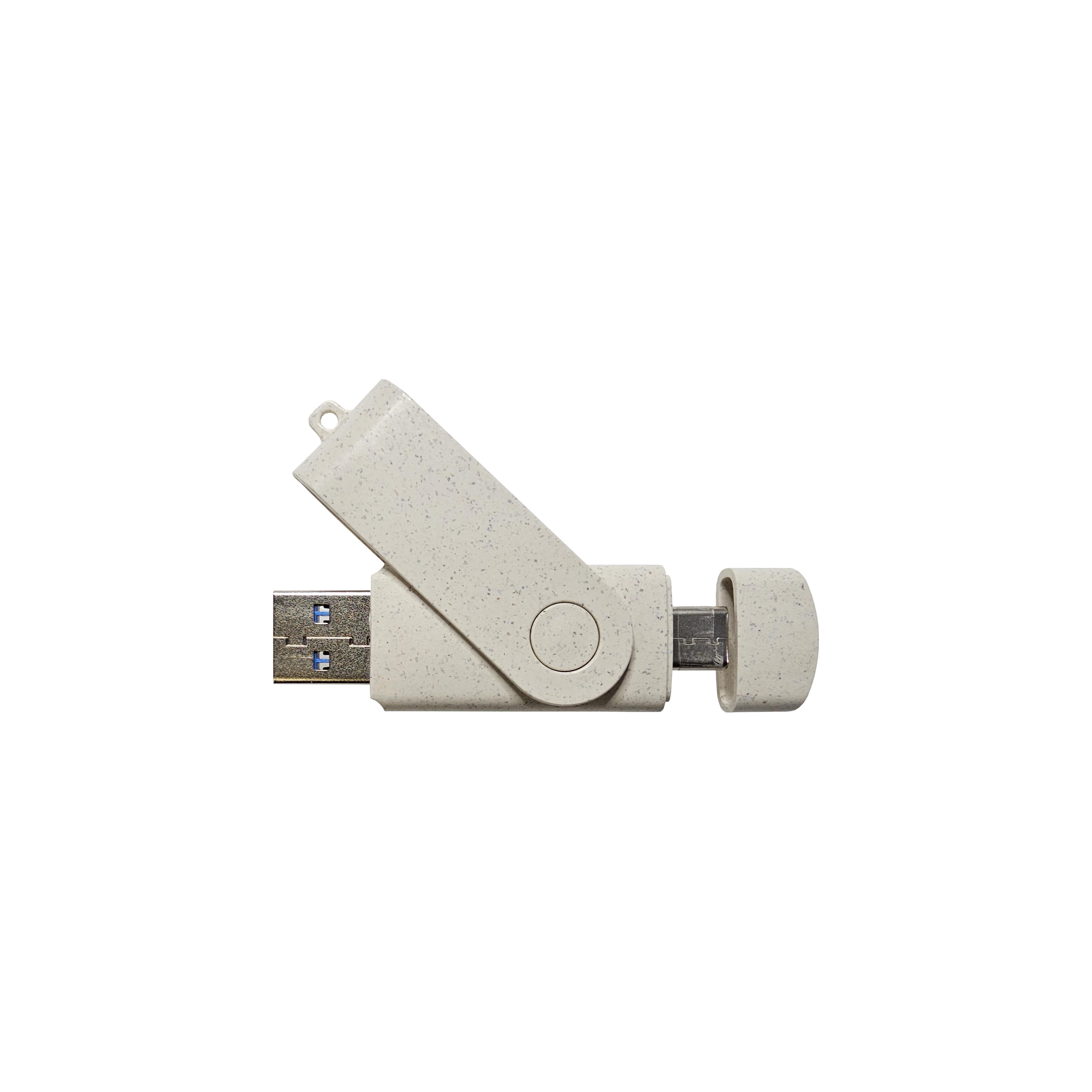 USB-Stick OTG C05-B Typ C USB 2.0 Flash Disk  64 GB Weizenstroh PMS