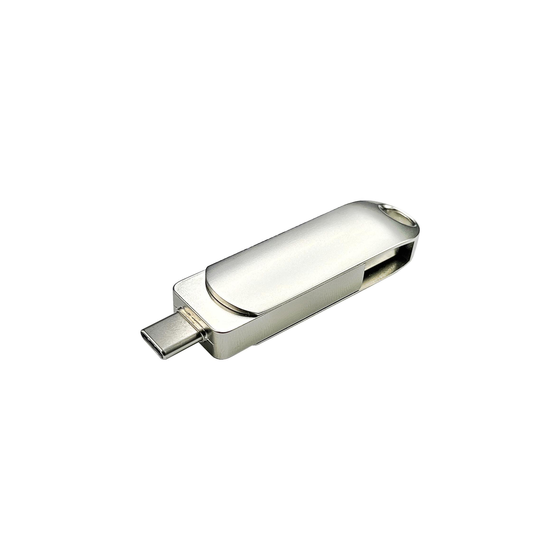 USB-Stick 2in1 OTG 12 USB 2.0 Flash Disk  16 GB Silber