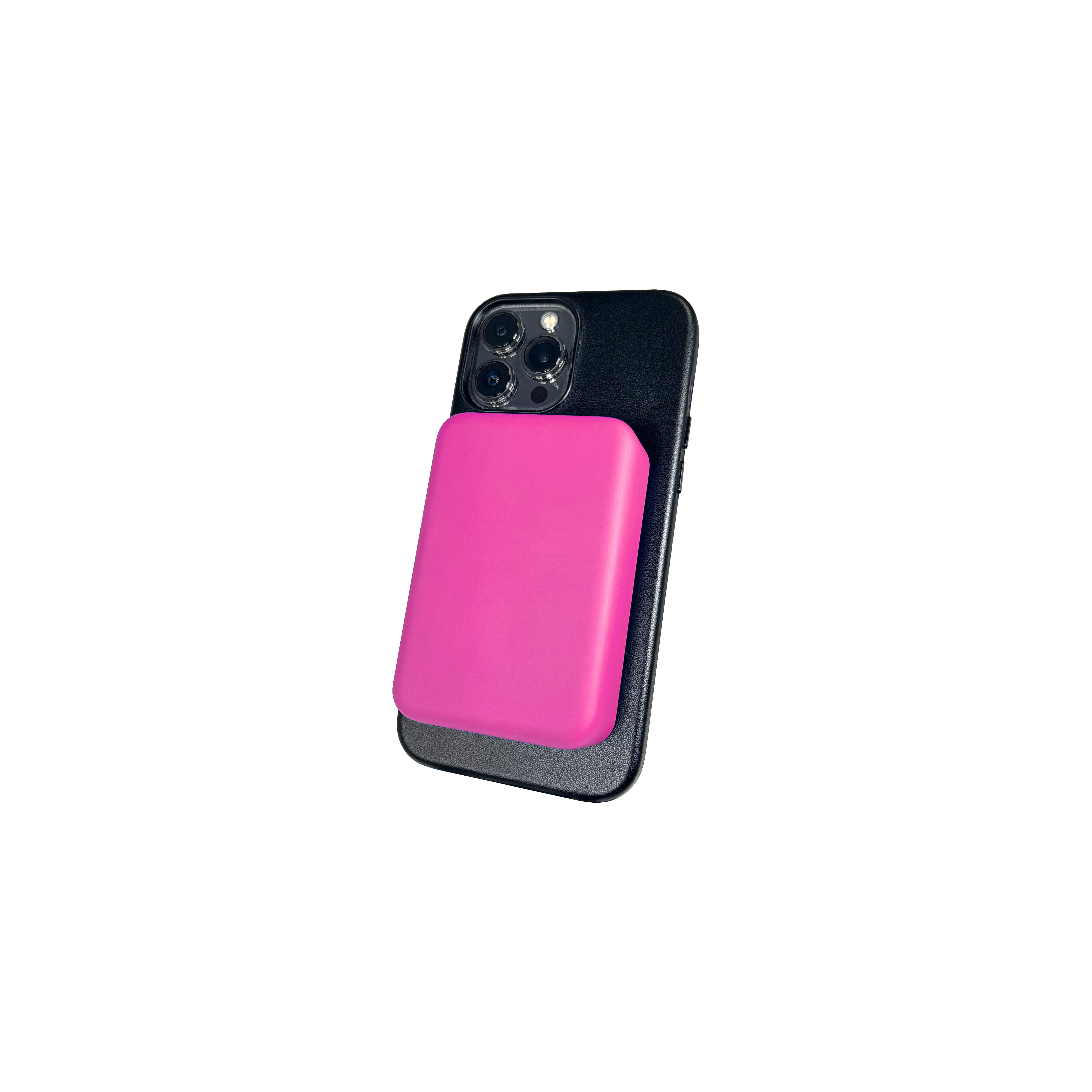 Magnetic Powerbank PB-72 QI Wireless Charging 15W und 10000 mAh Akku Pink
