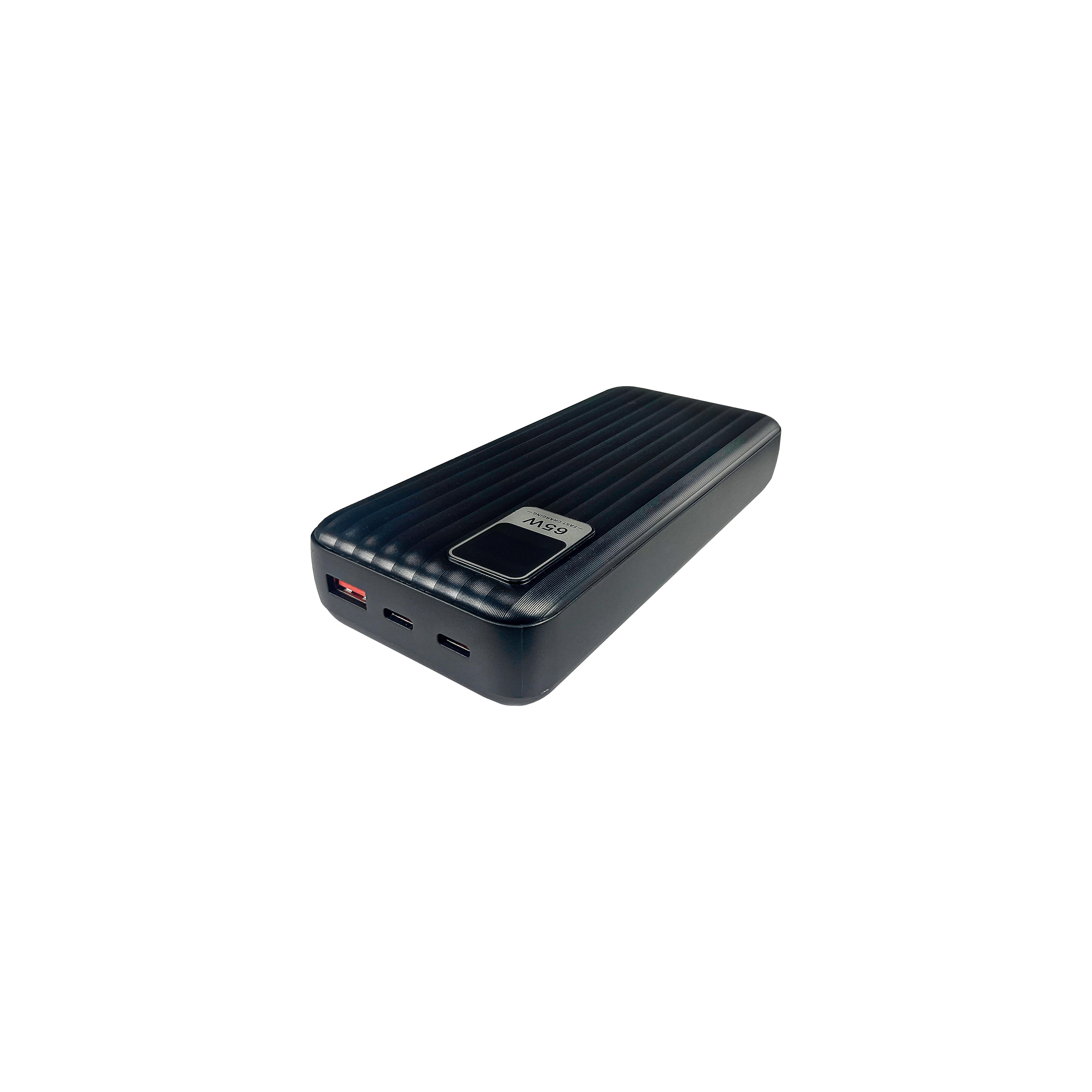 Laptop Powerbank LP-02 PD65W Schnellladeleistung und 20000 mAh Akku Schwarz