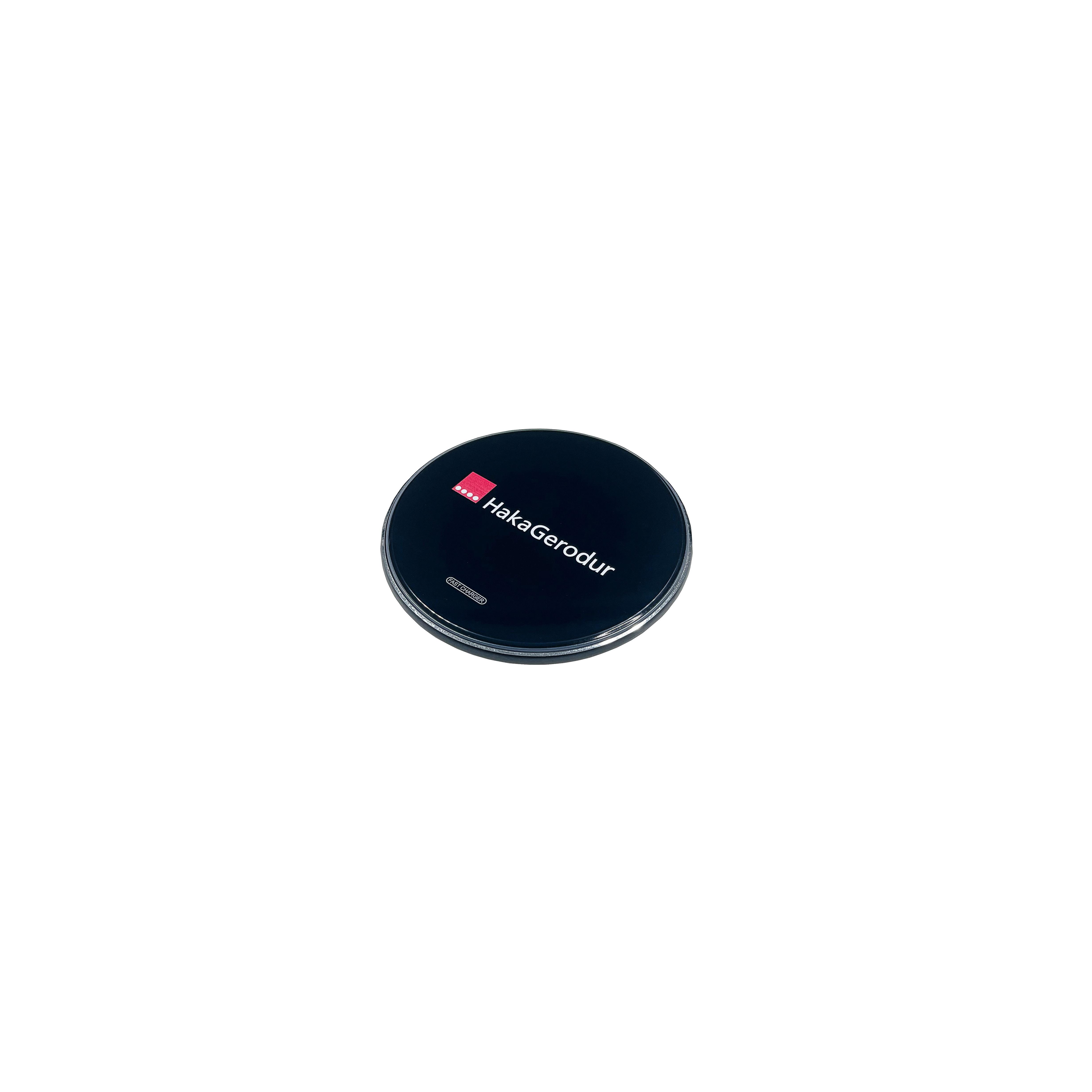 Wireless Charger LED-Ring rund glänzend 10W Schwarz