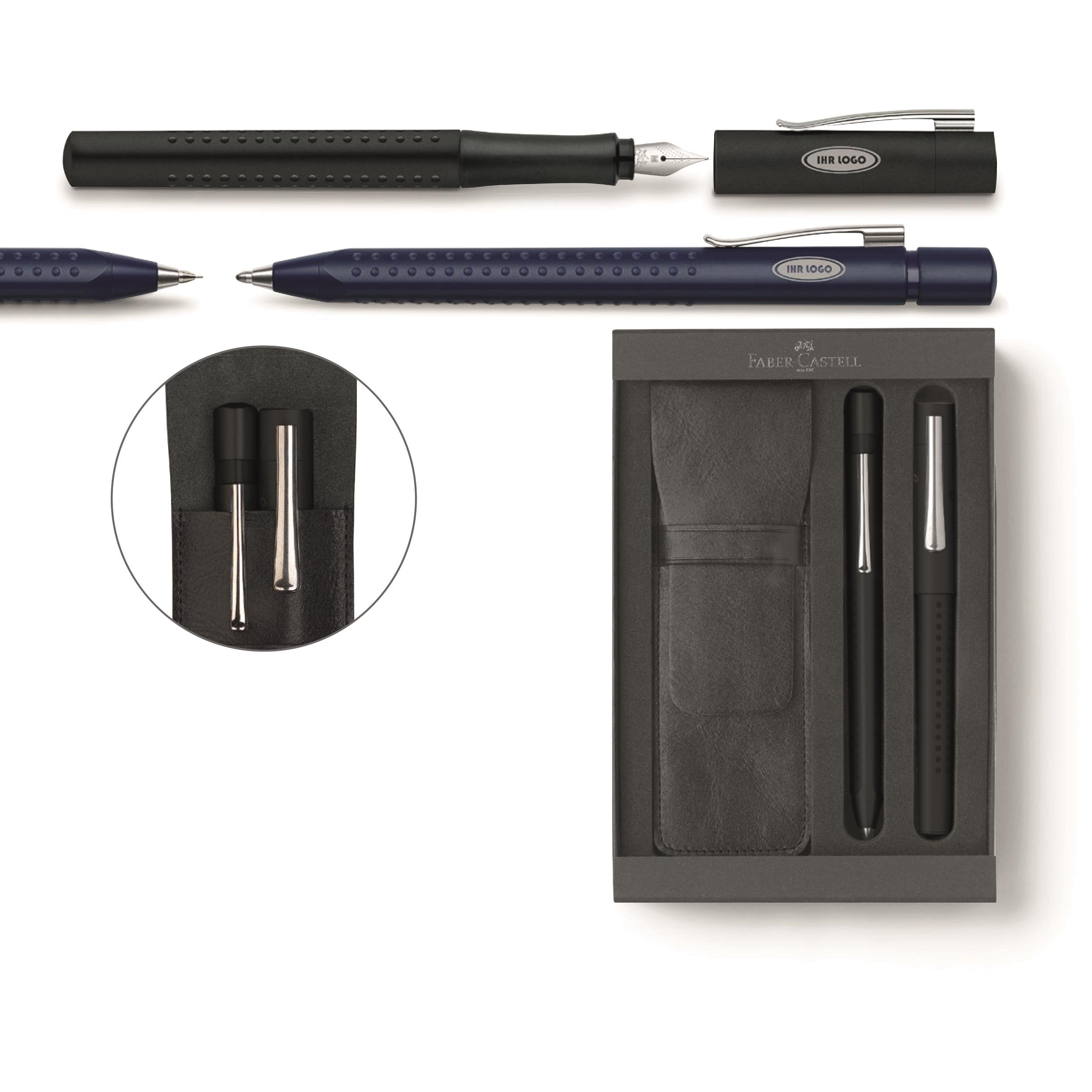 Grip 2011 Set Füller und Kugelschreiber blau Faber-Castell