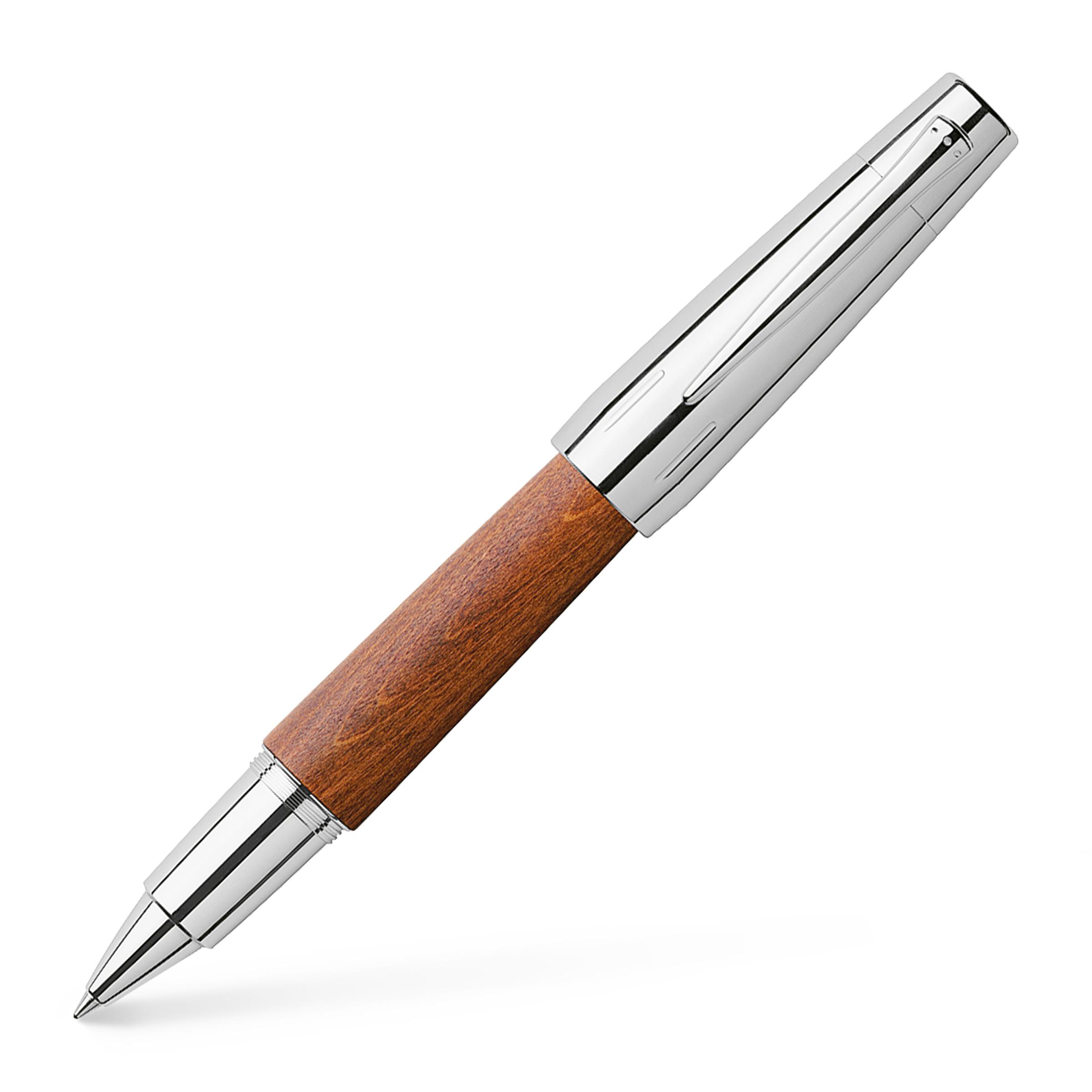 E-Motion Holz / Metall Birnbaum braun Tintenroller Faber-Castell