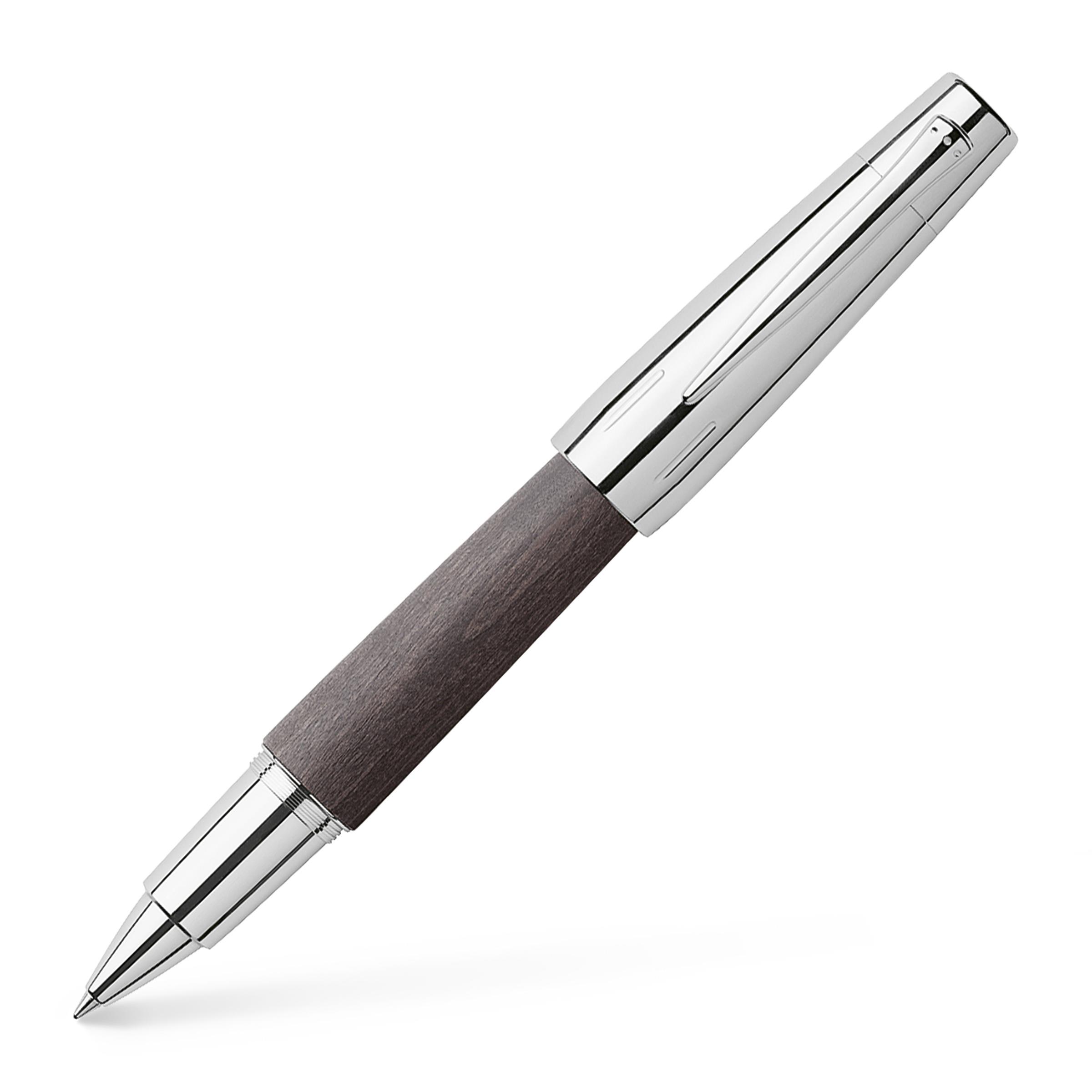 E-Motion Holz / Metall Birnbaum schwarz Tintenroller Faber-Castell