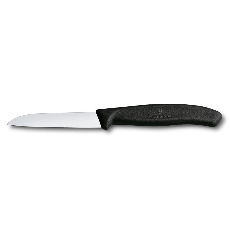 Swiss Classic, Gemüsemesser, 8cm, gerade, schwarz