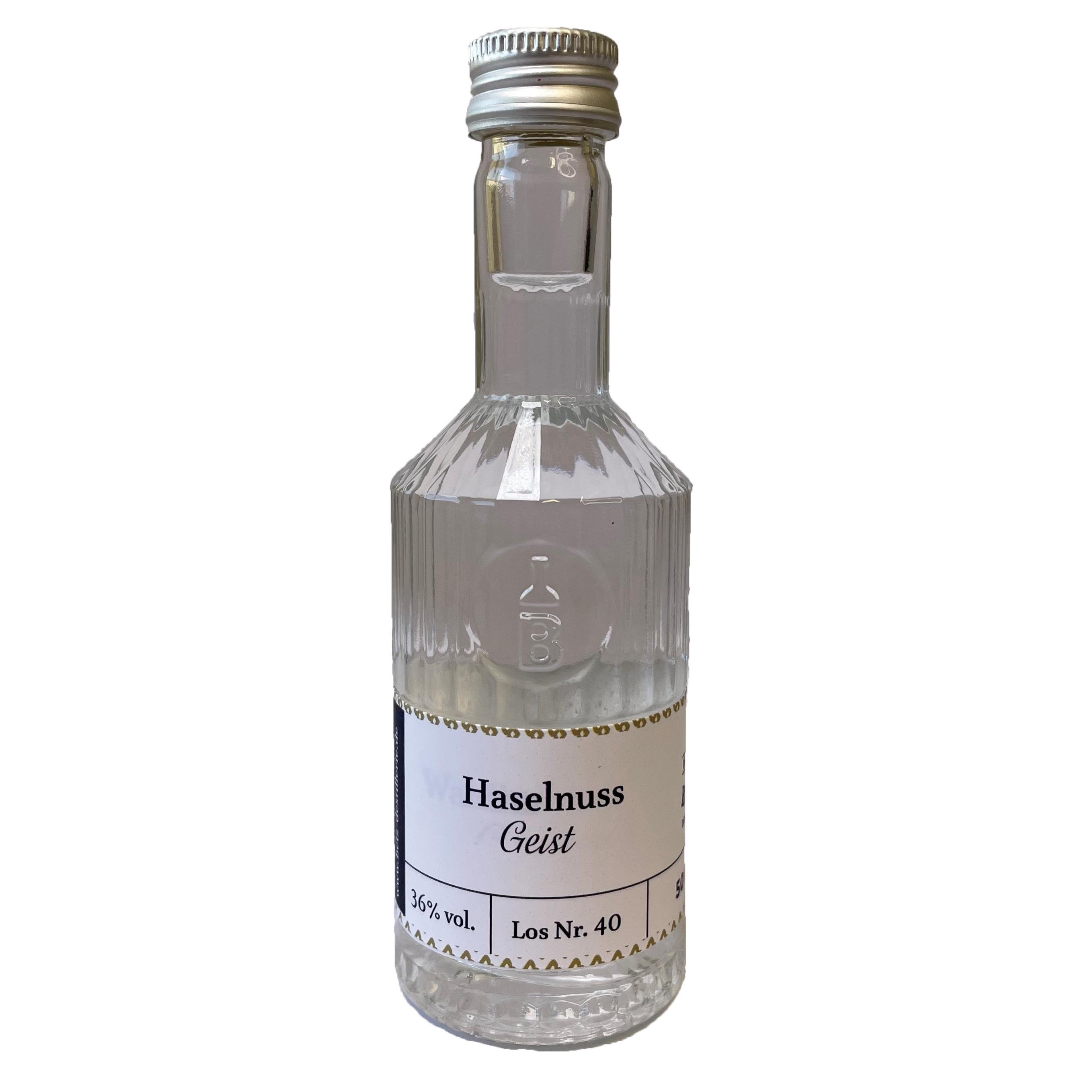 Haselnussschnaps 50 ml in Tastingflasche, 36 % vol.