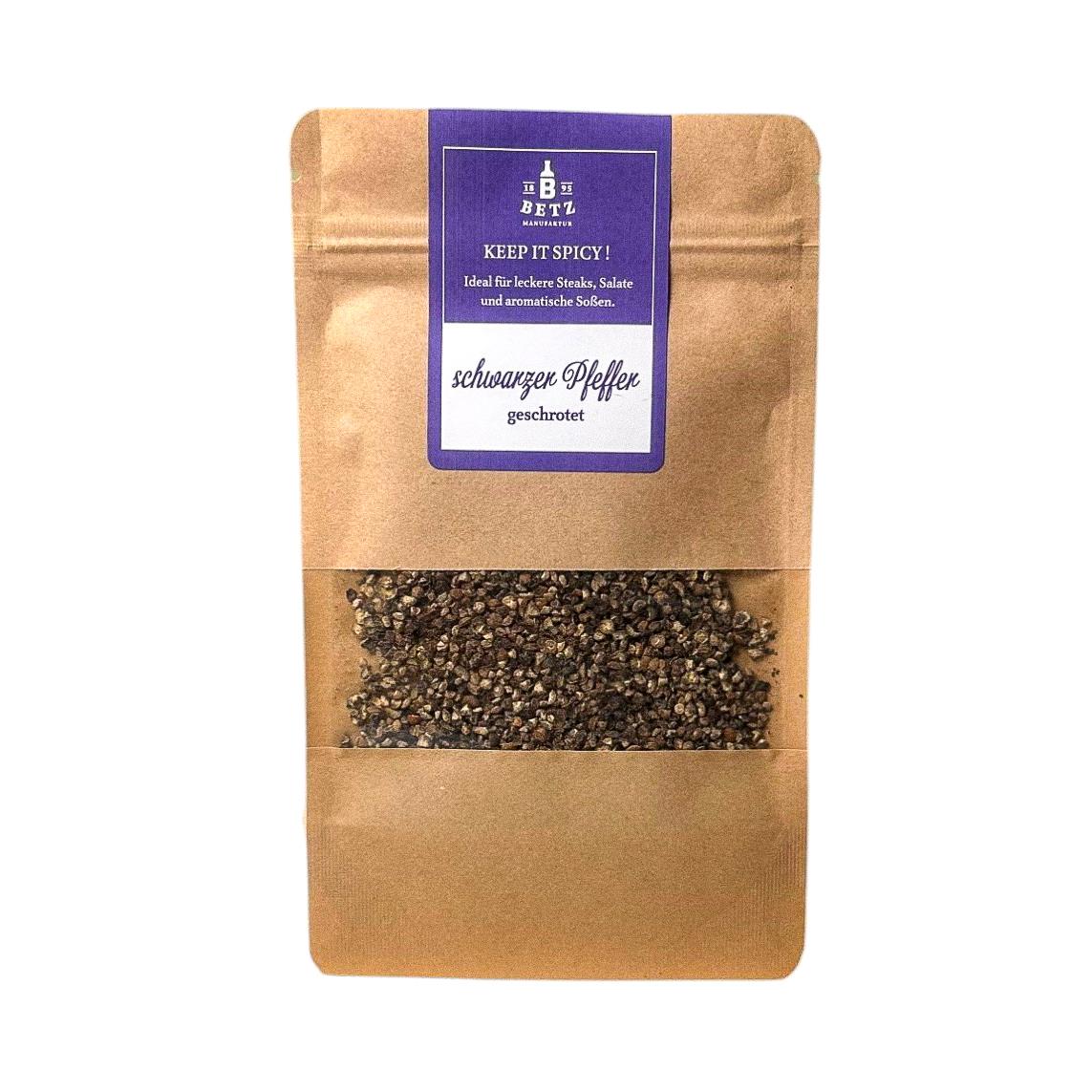 Schwarzer Pfeffer, geschrotet in Mailingtüte, 20 g