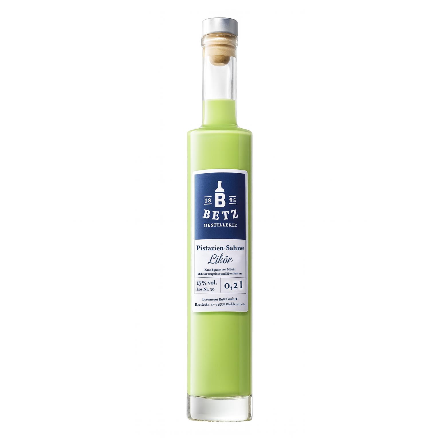 Pistazien-Sahne-Likör 0,2 l in Flasche Atlantis,  17 % vol.
