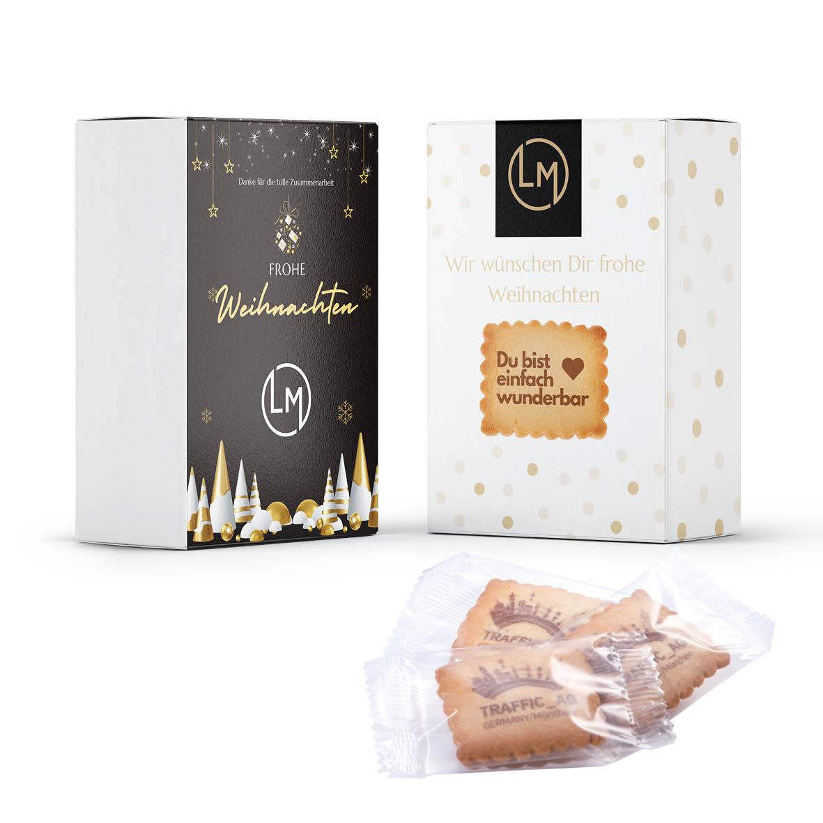 15 BUTTERKEKSE IN EDLER GESCHENKBOX (Banderole bedruckt)